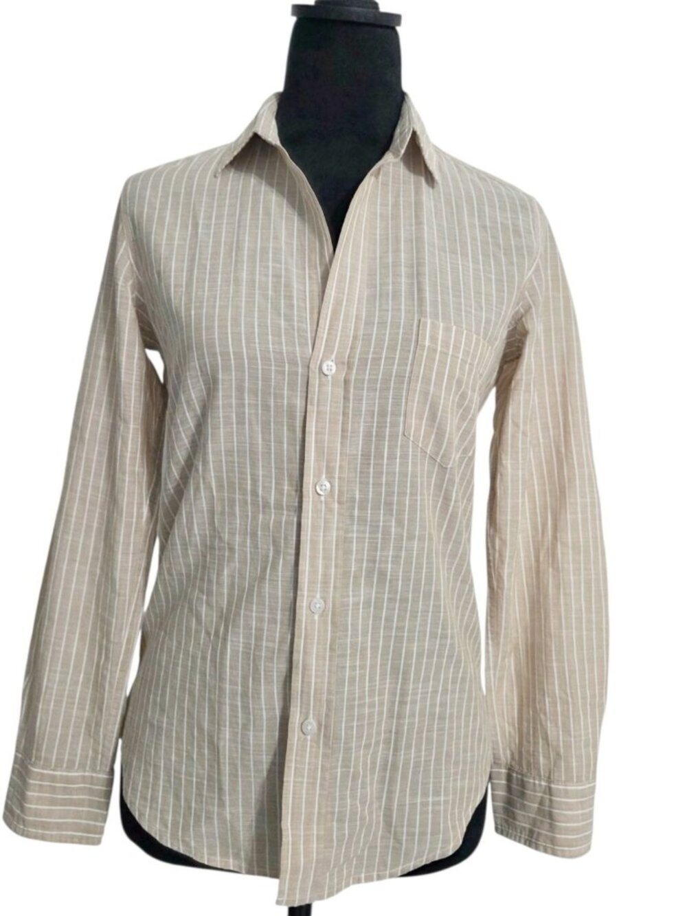 Frank & Eileen Size XXS Top Blouse Button Down Collared Top Barry Stripe